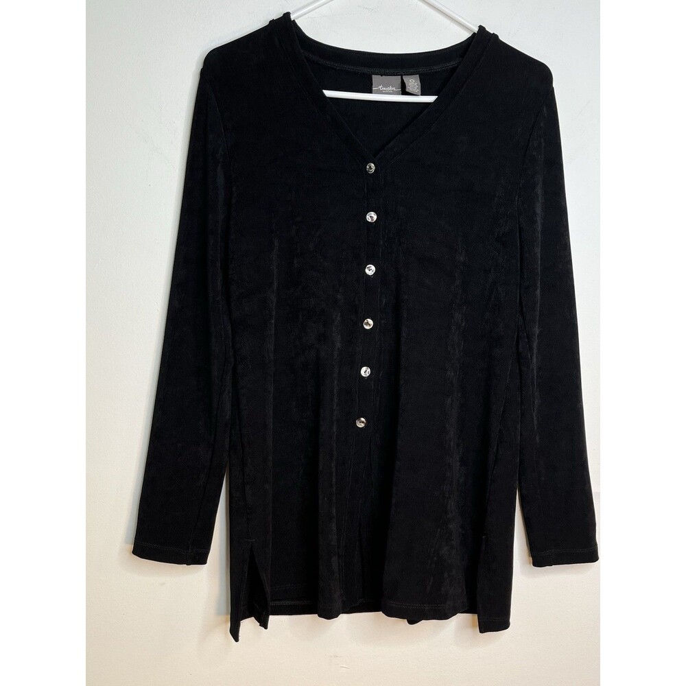 Chicos Travelers Shell Button Cardigan Blouse Top Size 0 US Small